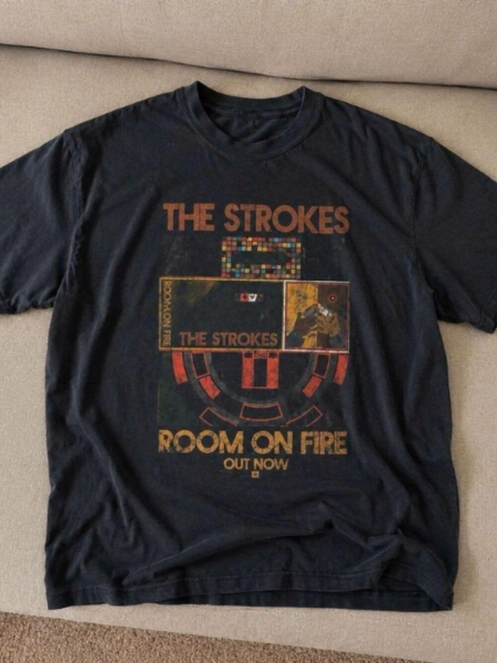 The Strokes Room On Fire Black oversized tee Unisex T Shirt